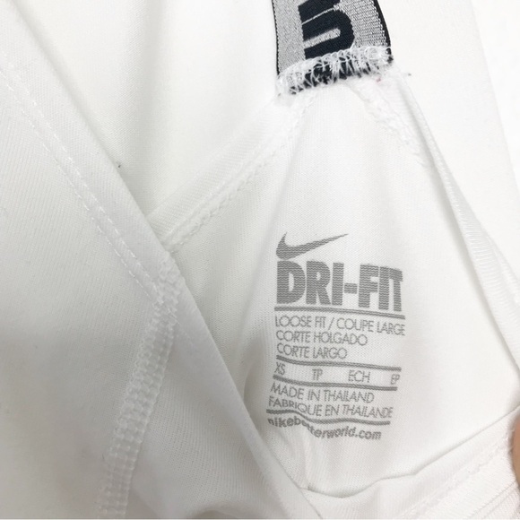 NIKE Elastika Dri Fit Solid White Training Tank Top XS - Picture 6 of 10